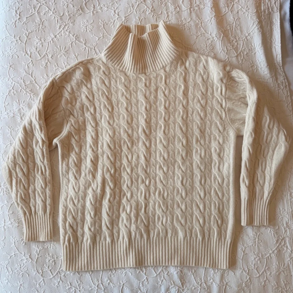 Aritzia Babaton Stargaze Cable Knit Turtleneck Sweater - Picture 2 of 13